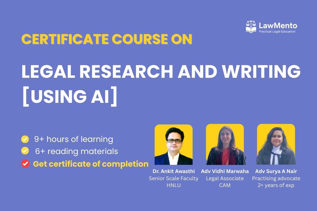 LEGAL RESEARCH AND WRITING [USING AI]