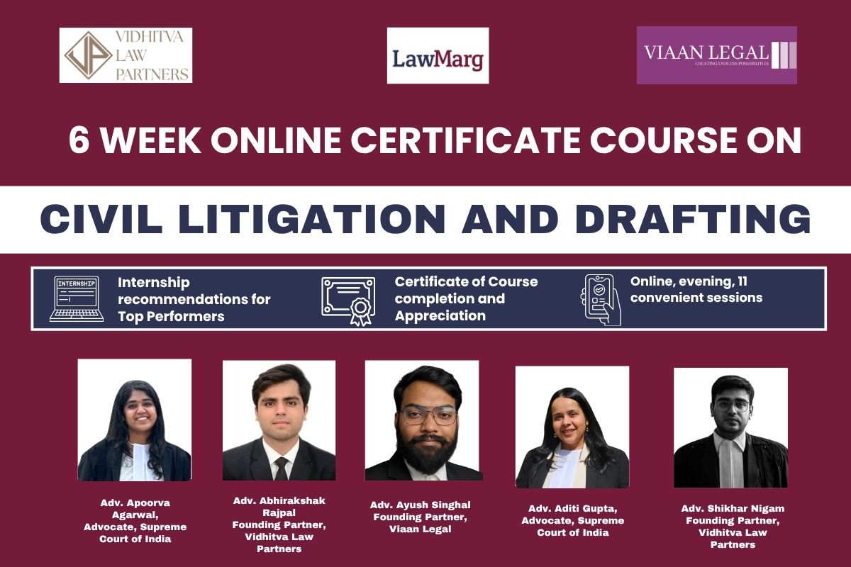 Online Certificate Course on Civil Litigation and Drafting: Enrol by May 1