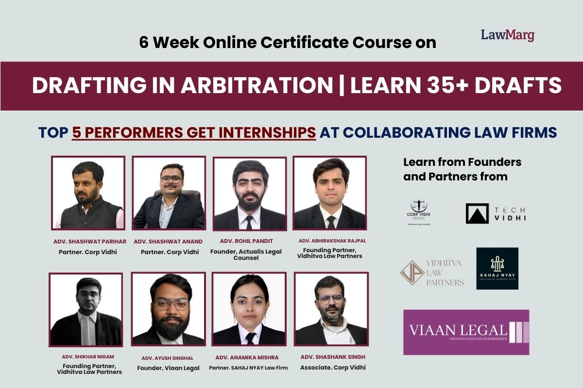 6-Week Online Certificate Course on Drafting in Arbitration [35+ Drafts ...
