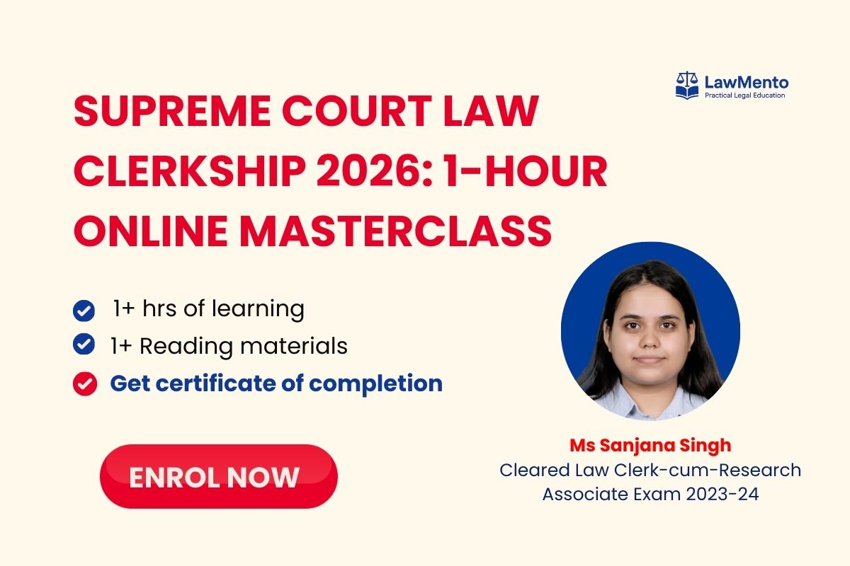 1-Hour ONLINE Masterclass on Supreme Court Law Clerkship Exam [Learn ...