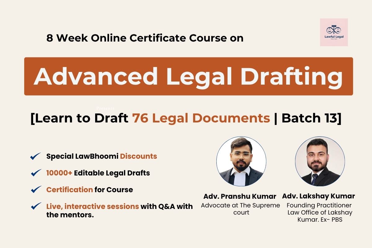 Online Certificate Course on Advanced Legal Drafting [76 Drafts]: Enrol ...